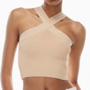Sculpt Knit Criss Cross Cropped Tank
